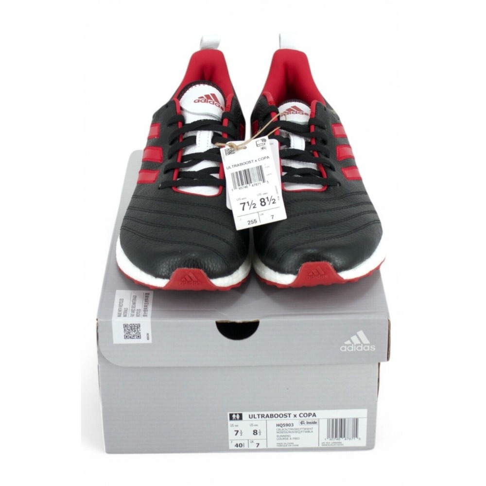 Adidas M 7.5 W 8.5 Ultraboost Copa Leather Soccer Shoes Black Red Atlanta United - Picture 2 of 5